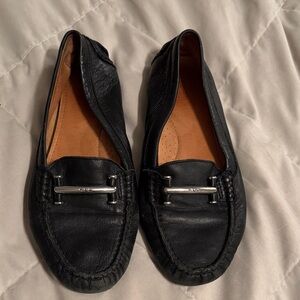 Lauren Ralph Lauren Caliana Sz 8B Flat Shoes Black Leather Driving Loafers